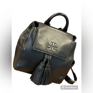 SOLD SOLD SOLD❌❌❌❌TORY BURCH/ TORY BURCH THEA MINI BACKPACK BLACK NEW LEATHER